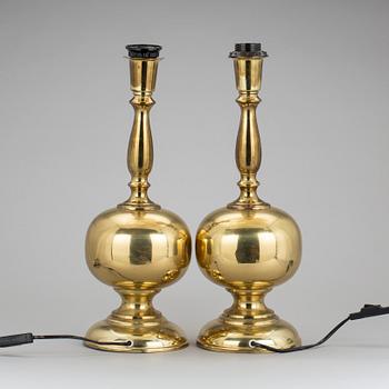 BORDSLAMPOR, ett par.  1960-/70-tal.