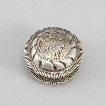 A silver snuff box, mark of Jeremias Wallbom, Uddevalla 1786.