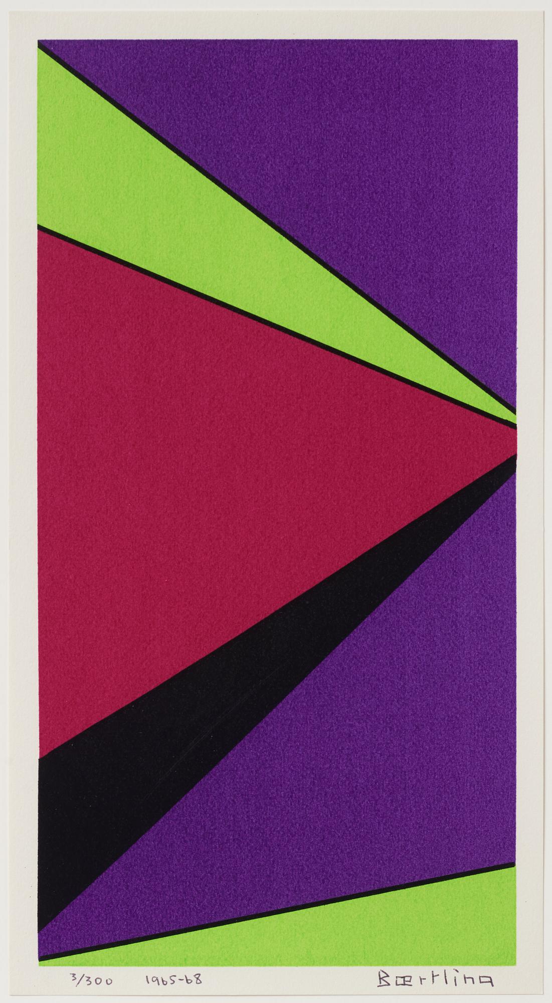 Olle Baertling, silkscreen in colours, 1965-68, signed 3/300.