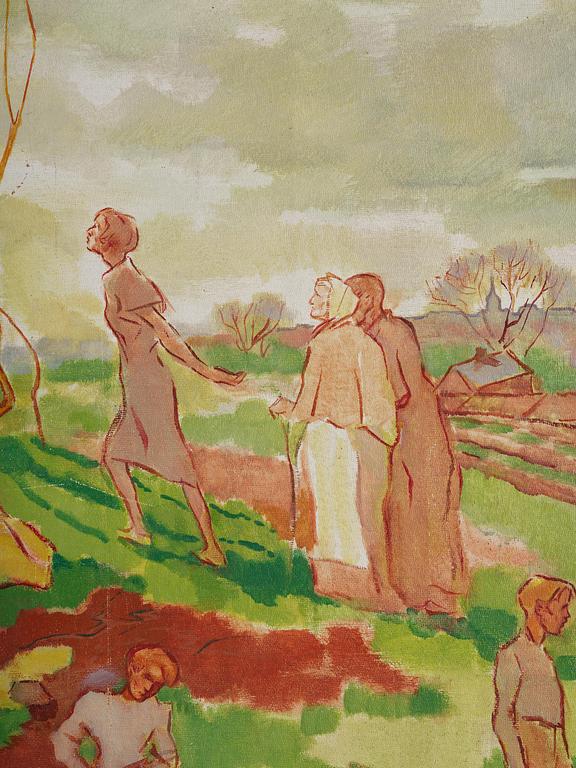 Lotte Laserstein, Fantasy landscape with people.