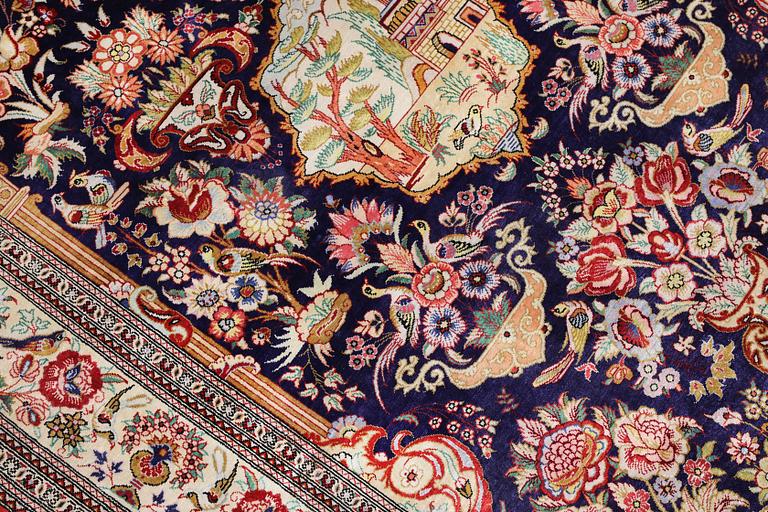 Carpet, Ghom, silk, 150 x 103 cm.