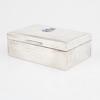 Cigar box, silver, mark of K. Anderson, Stockholm 1946.
