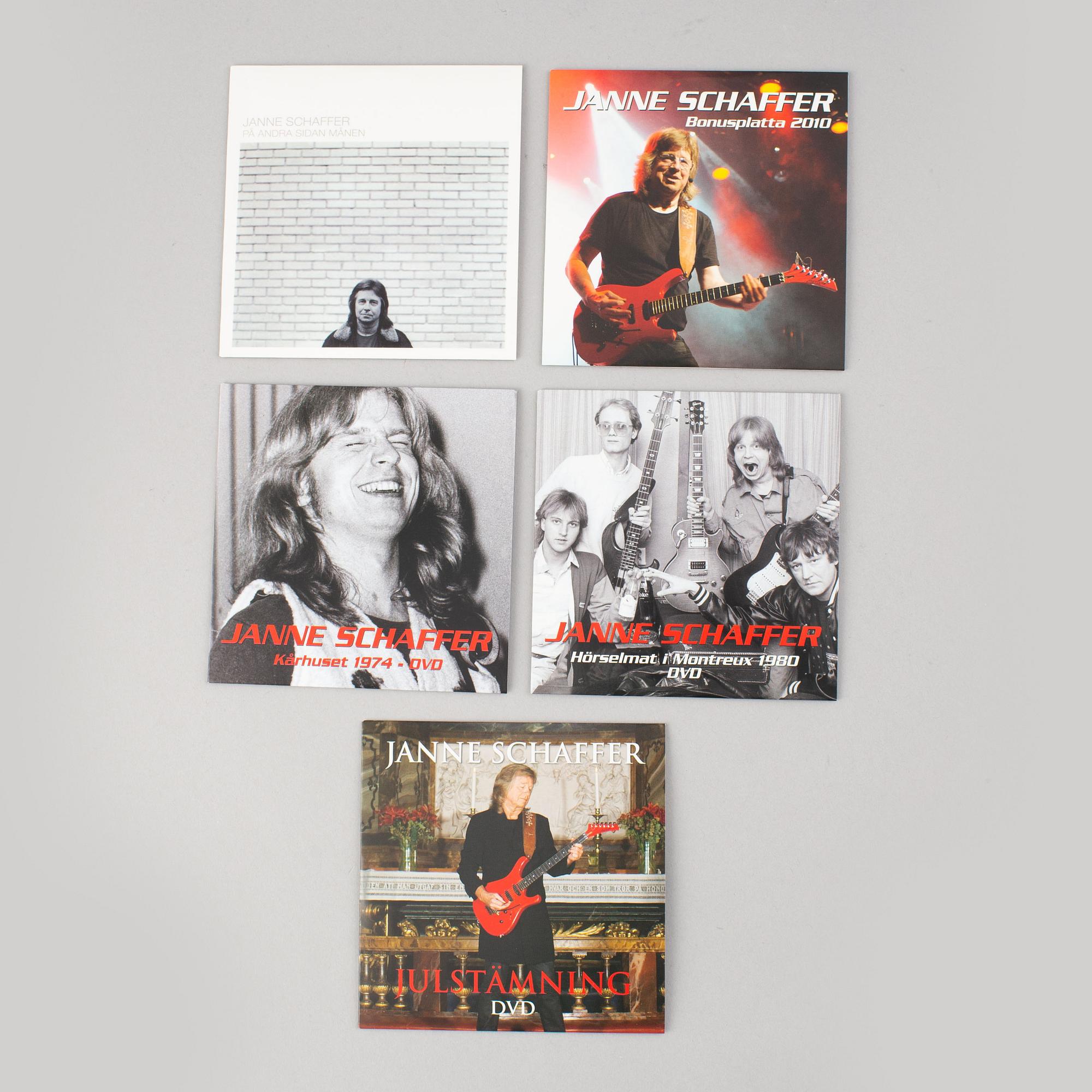 Janne Schaffer, "Music Story", box med 10 CD och 3 DVD, signerad.