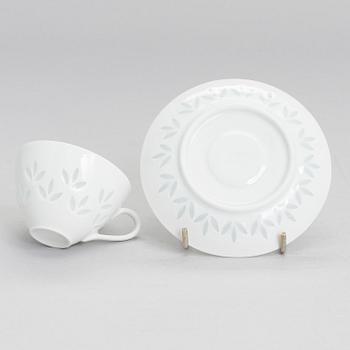 A 12-piece porcelain coffee set by Friedl Holzer-Kjellberg, Arabia, latter half of the 20th Century.