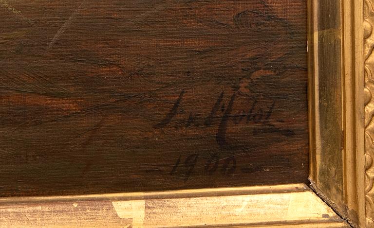 Johan von Holst, 1900,  vilande hund.