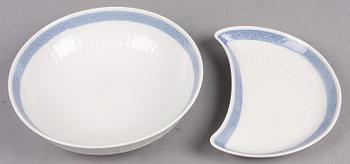 MATSERVIS, 50 delar, porslin, "Blå Vifte", Royal Copenhagen,