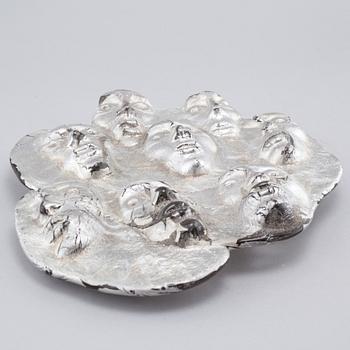 A glass sculpture, designed by Claes Ulvesten, signed.