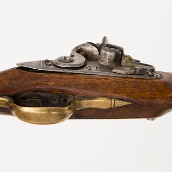 An early 19th Century flintlock pocket pistol.