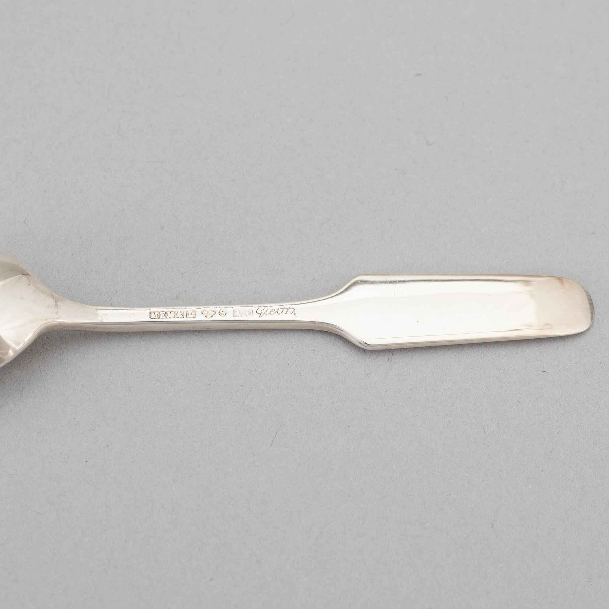 Claës Giertta, a set of twelve silver coffee spons, Mema, Lidköping 1971-75.