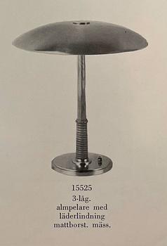 Harald Notini, a table lamp model "15525", Arvid Böhlmarks Lampfabrik, Stockholm, 1950s.