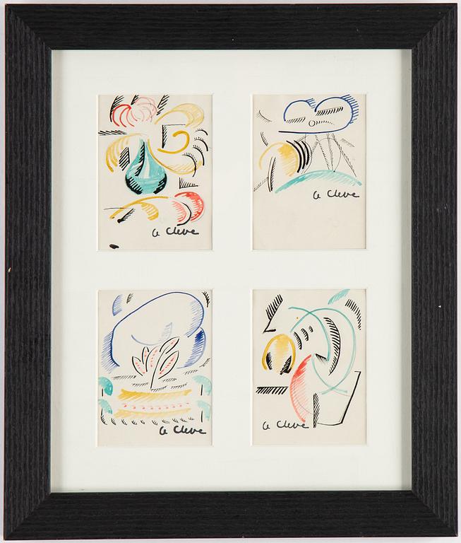 Agnes Cleve, ink, signed.