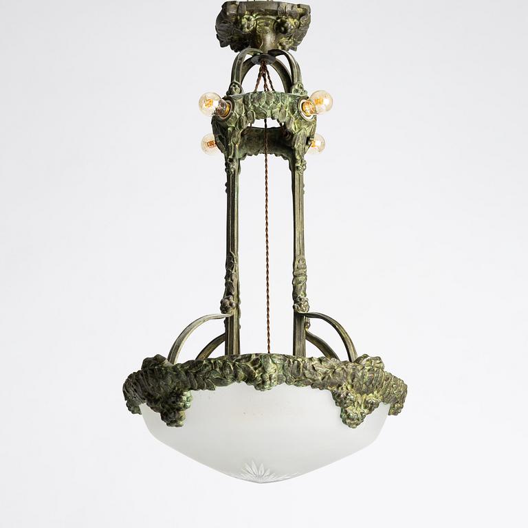 Ceiling lamp, Art Nouveau, early 20th century.