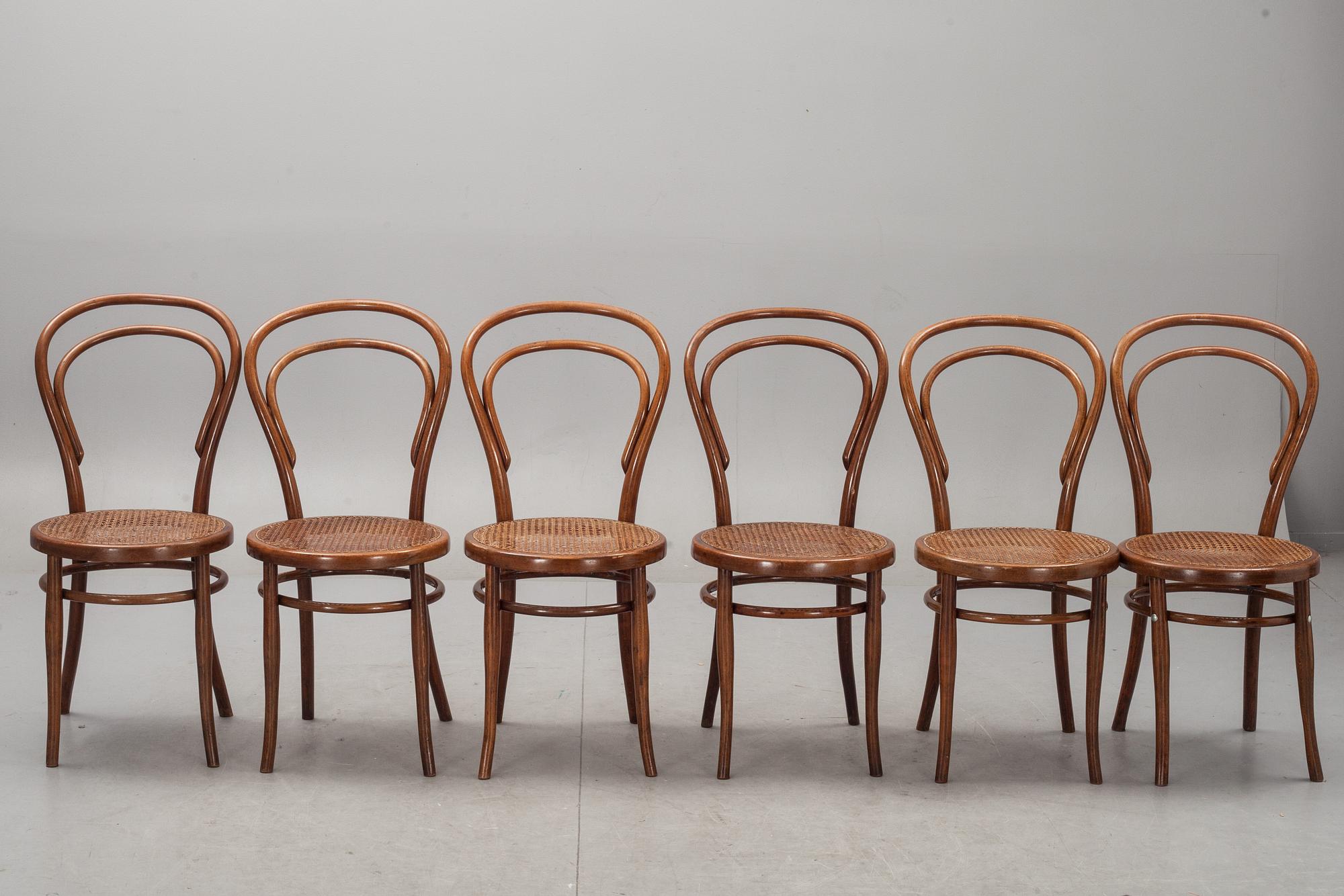 STOLAR, 6 st, Josef Hoffmann, 1900-talets första hälft.