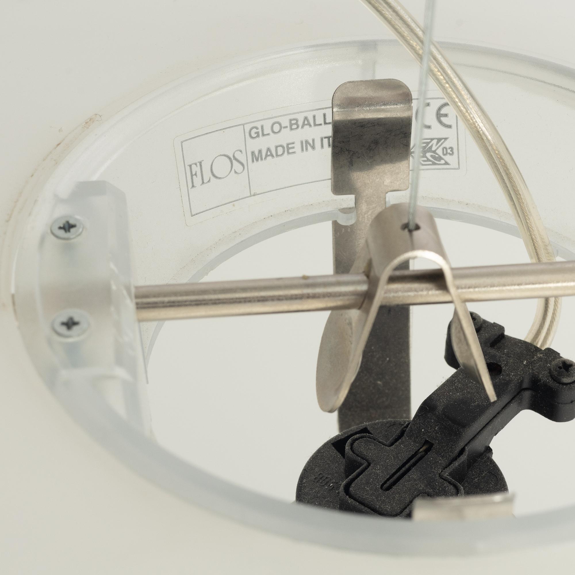 Jasper Morrison, ceiling lamps, a pair, "Glo-Ball S2", Flos, Italy.