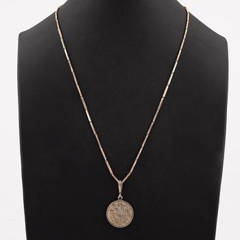 Claës E. Giertta, hänge med kedja, silver, Stockholm 1967.