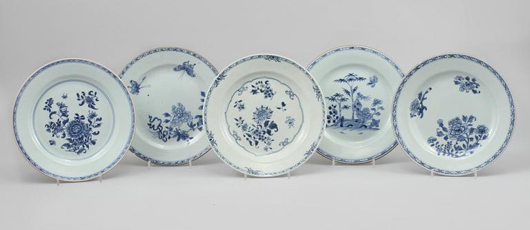TALLRIKAR, 10 st, porslin, Kina, 1700-tal.