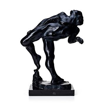 Gudmar Olovson, sculpture. Signed. Numbered. Foundry mark. Bronze, total height 57 cm, length 43 cm.