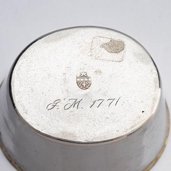 A Swedish parcel-gilt silver hunter’s beaker, mark of Pehr Zethelius, Stockholm 1771.