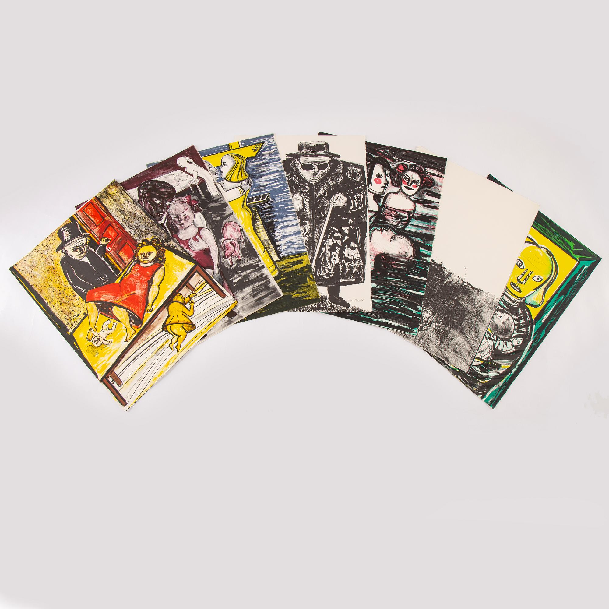 LENA CRONQVIST, portfolio with 30 lithographs in colour, signed 112/170.