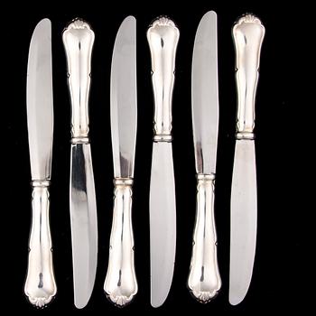 BESTICK, silver, 6+6 st "Chippendale", 2004.