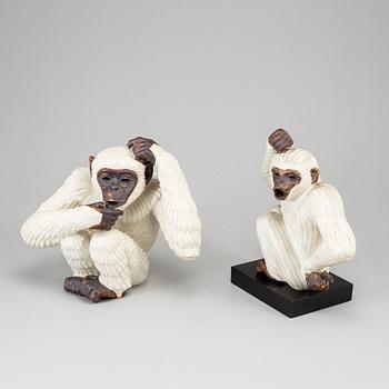 GUNNAR NYLUND, figuriner, 2 st, stengods, Rörstrand.