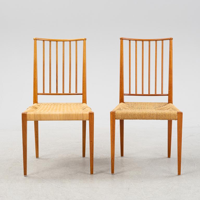 Josef Frank, a pair of model 970 mahogany chairs, Firma Svenskt Tenn.