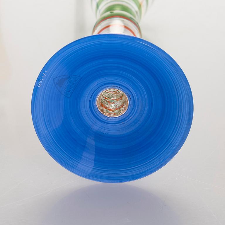 Anne Nilsson, a set of twelve 'Clown' champagne glasses, Orrefors.