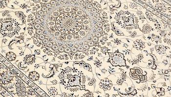 A Nain rug, part silk, so-called 9LAA, c. 210 x 130 cm.