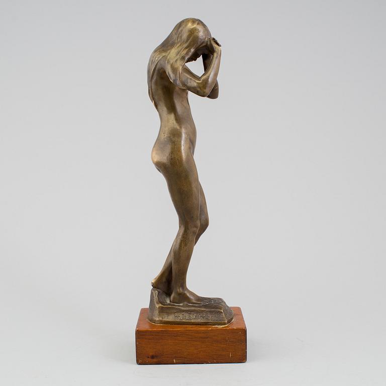 CARL ELDH, SKULPTUR, brons, signerad och daterad 1900.