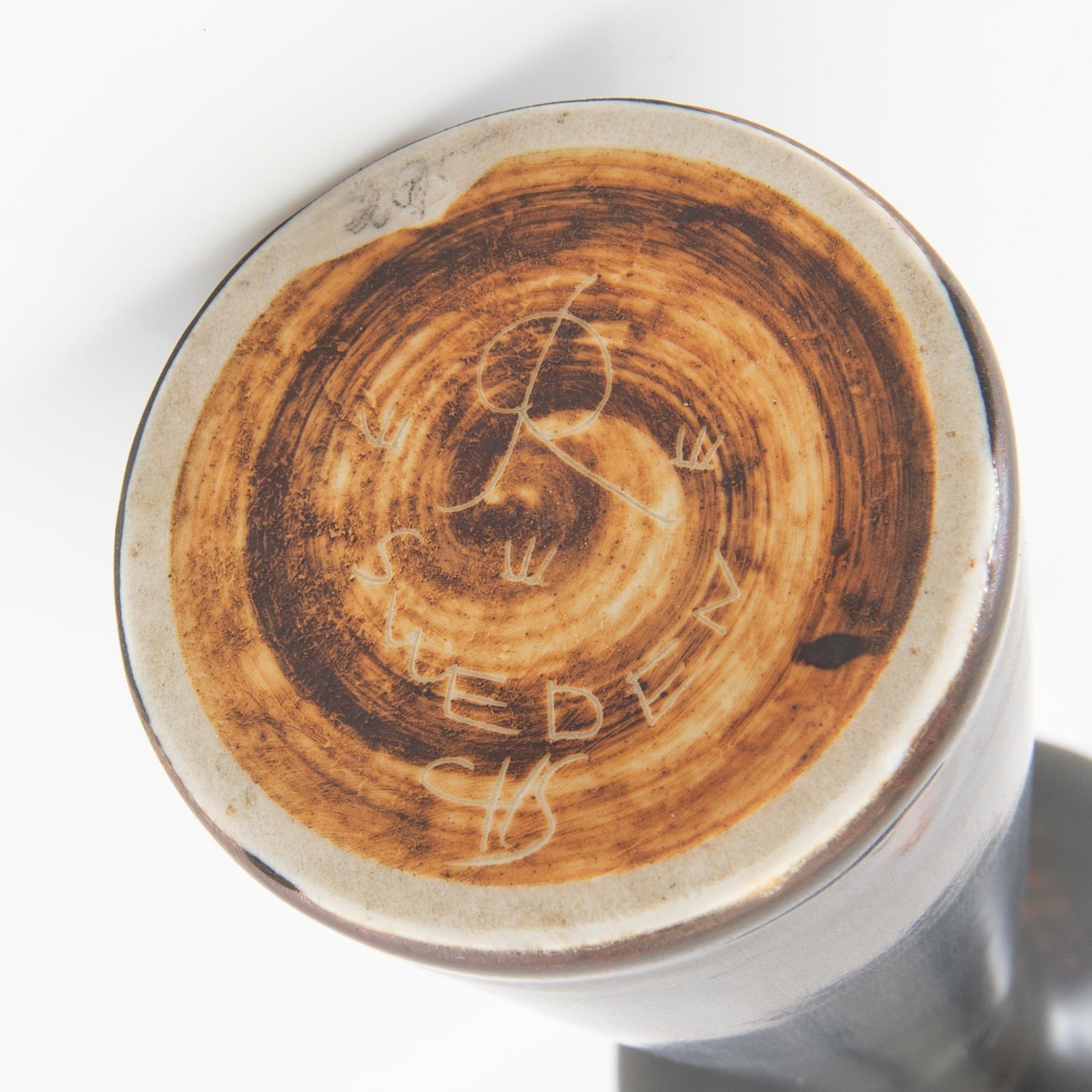 Carl-Harry Stålhane, vase signed mid-20th century stoneware.