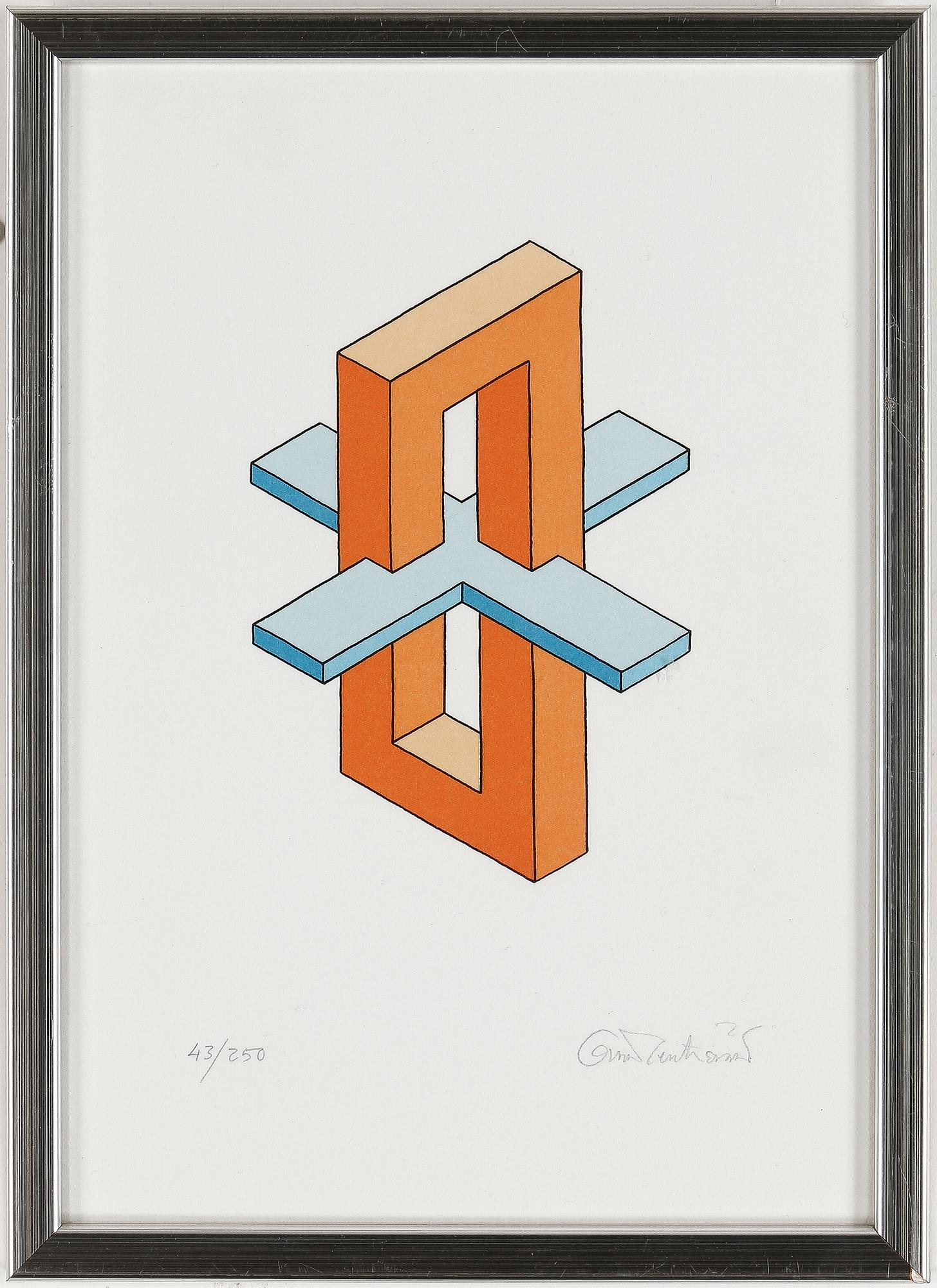 OSCAR REUTERSVÄRD, 2 stycken färglitografier. Signerade och numrerade 43/250.