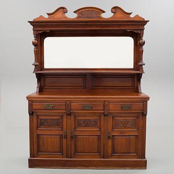 BUFFÉ med SPEGEL/BARSKÅP, 1900-talets början.