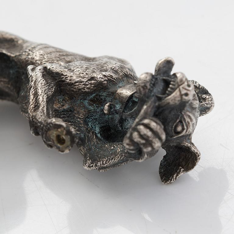 Figurin, silver, Moskva, oidentifierad kyrillisk mästarstämpel AG. 1908-1926.