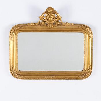 A gesso rococo-revival mirror, later part of the 20th Century.