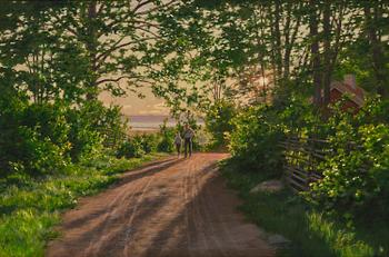 806. Johan Krouthén, Promenad i sommargrönska.