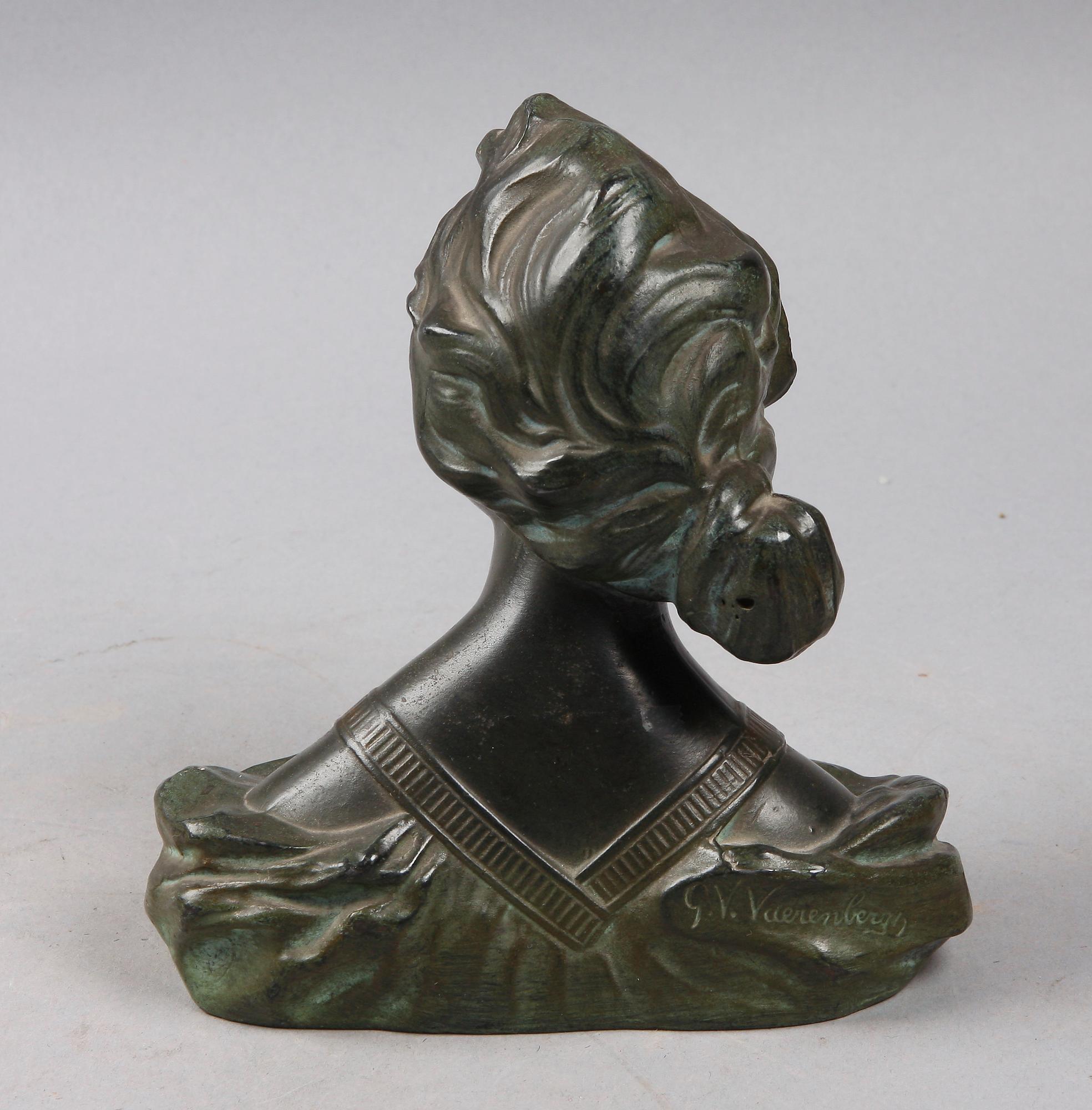 GUSTAVE VAN VAERENBERGH, efter. Skulptur, patinerad metall.