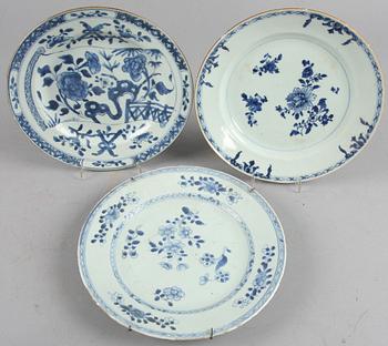 TALLRIKAR, 6 st, porslin, Kina, 1700-tal.