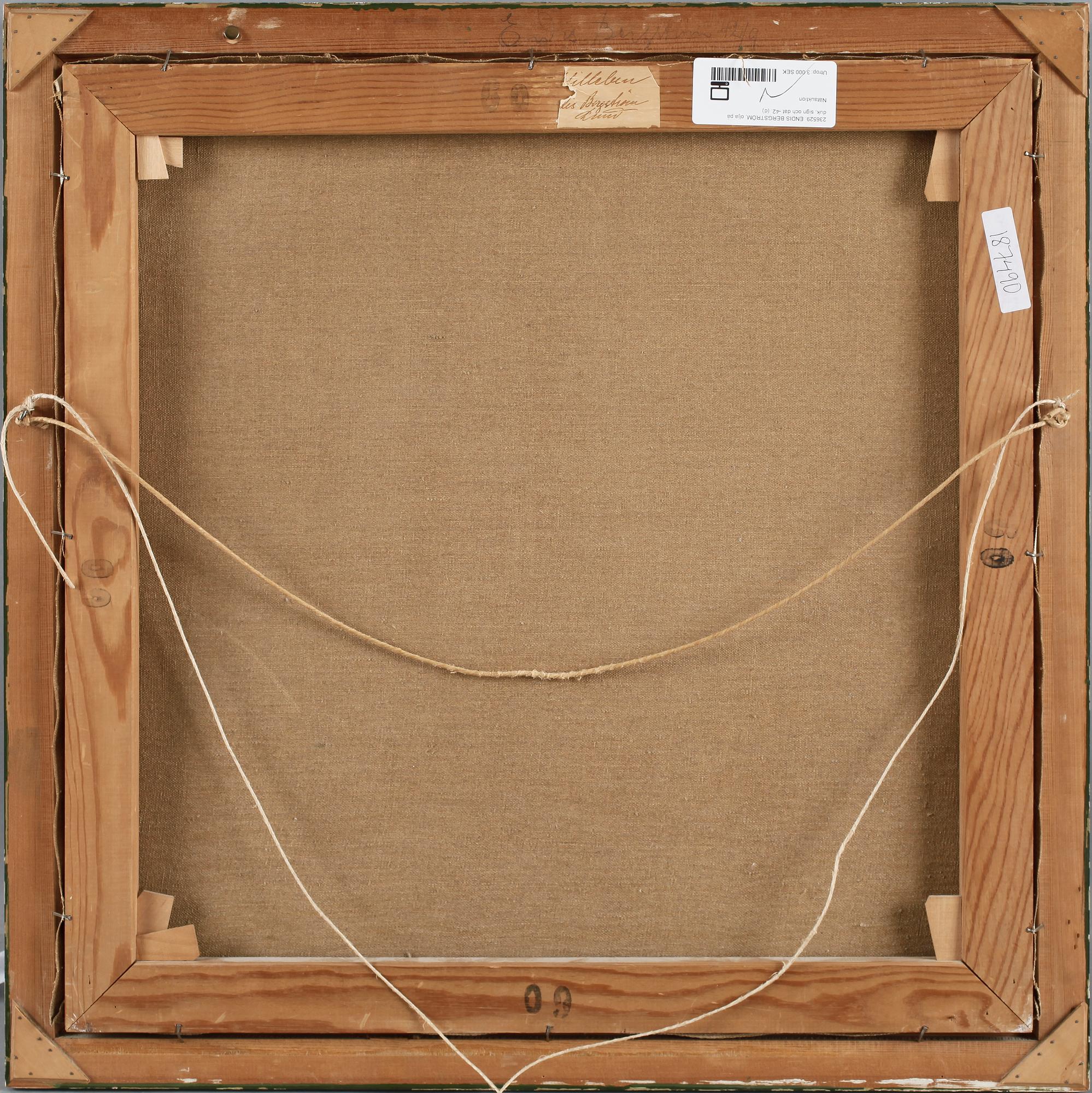 ENDIS BERGSTRÖM, olja på duk, sign och dat -42.