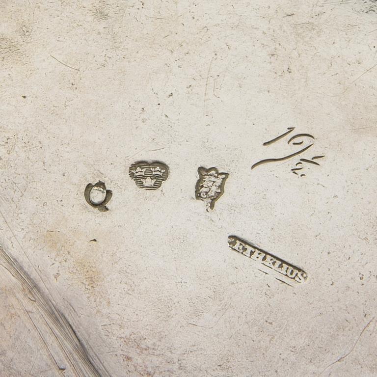 Pehr Zethelius, toilettedosor med lock ett par silver Stockholm 1774.