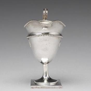 Stephan Westerstråhle, gräddkanna, silver, Stockholm 1785. Gustaviansk.