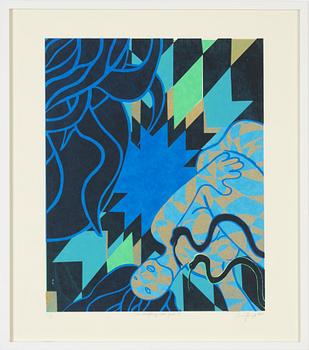 Maria Bajt, silkscreen in colours. Signed in pencil, dated 2015 and numbered I/X.