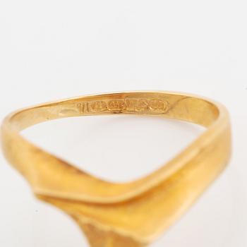 Björn Weckström, ring, 18K guld med briljantslipad diamant, "Diamantlöfte".