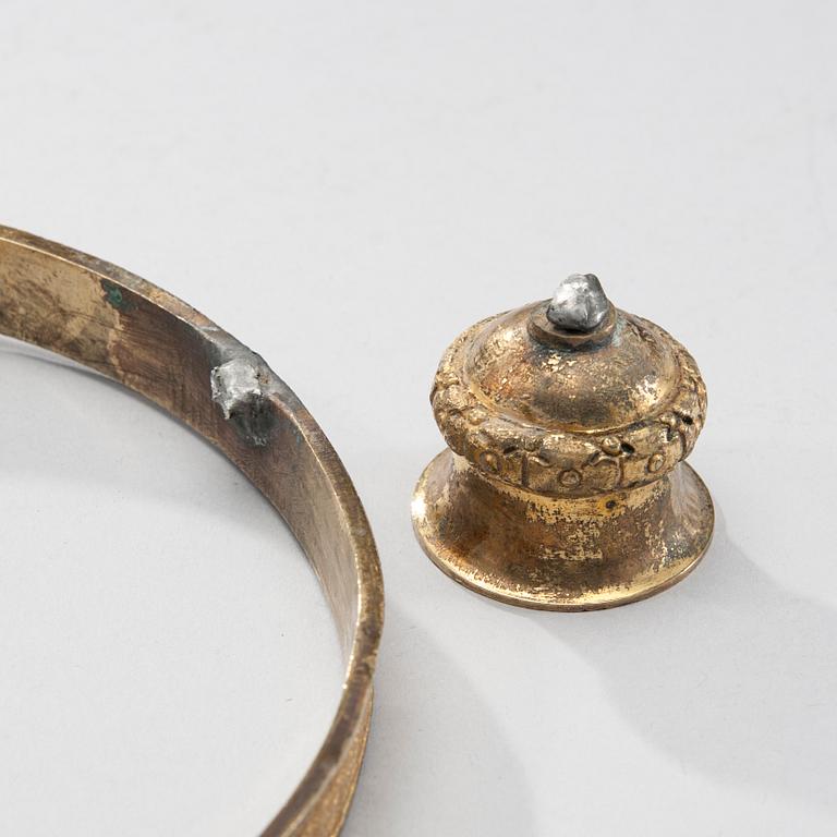 LAMPETTER, ett brännförgylld brons, Frankrike 1800-talets början.