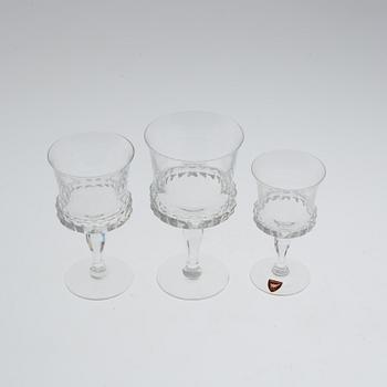 INGEBORG LUNDIN, glasservis, 38 delar, glas, "Silvia", Orrefors.
