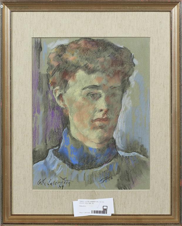 LOTTE LASERSTEIN, kol, akvarell, krita, 3 st. Sign och bl a dat 1984.