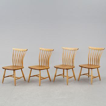 STOLAR, 4 st, "Åkerblomstolen", formgiven av Gunnar Eklöf med flera 1948.