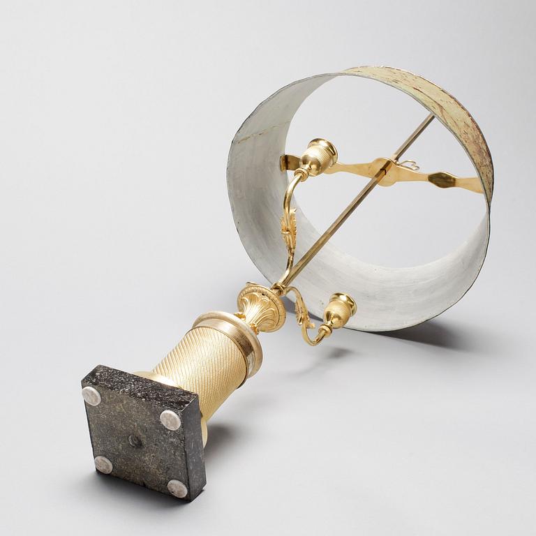 BOUILOTTELAMPA, mässing, empirestil, 1800/1900.