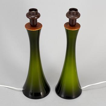 BERNT NORDSTEDT, bordslampor, ett par,  modell nr B-015 för Bergboms 1900-talets senare del.
