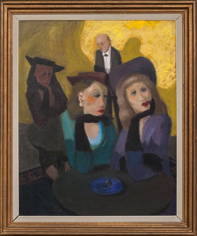 PELLE ÅBERG, olja på pannå, sign.