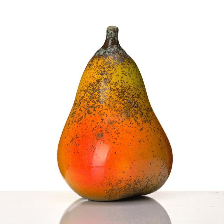 Hans Hedberg, a faience sculpture of a pear. Biot, France.